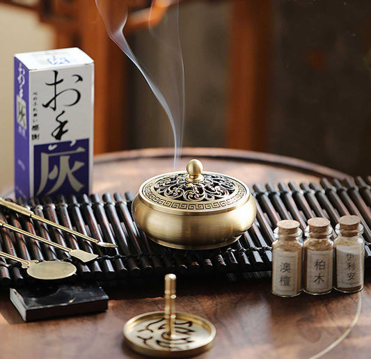 Brass Incense Burner Set, Meditation Easing Stress Set - Morrow Land