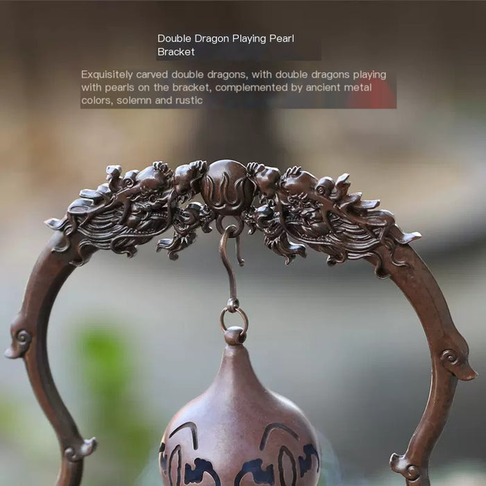 Chinese pure copper gourd hanging hanging furnace backflow incense burner home indoor plate incense burner creative backflow incense aromatherapy ornaments