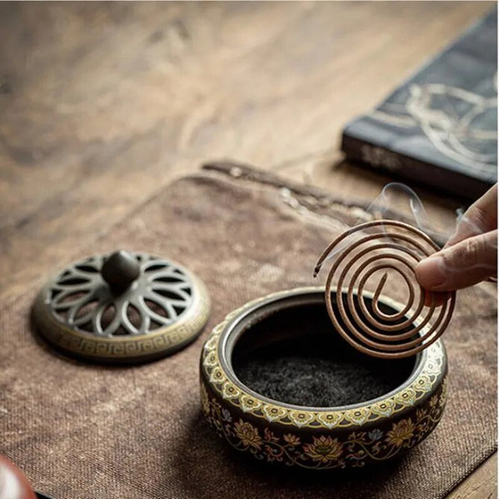 Ceramic Incense Burner Holder Coil Cones Stick Incense Buddhist Home Decor Tearoom Yoga Room Desktop Ornaments 8 Styles - Morrow Land