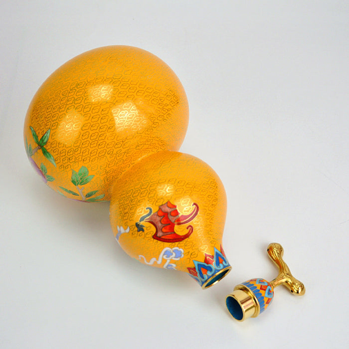 Cloisonne Gourd Longevity Peach Fortune - Morrow Land