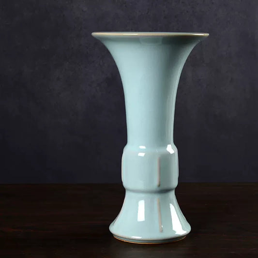 Ru Kiln Celadon Classic Vase Beauty Gu Sky Blue - Morrow Land
