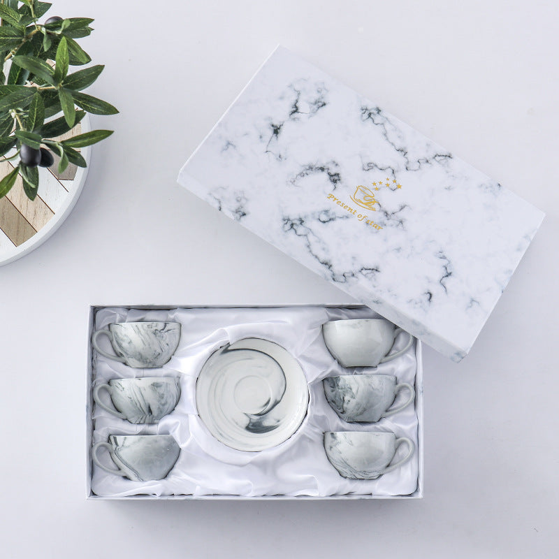 Nordic Ceramic Coffee Cup & Saucer Gift Box Set - Morrow Land