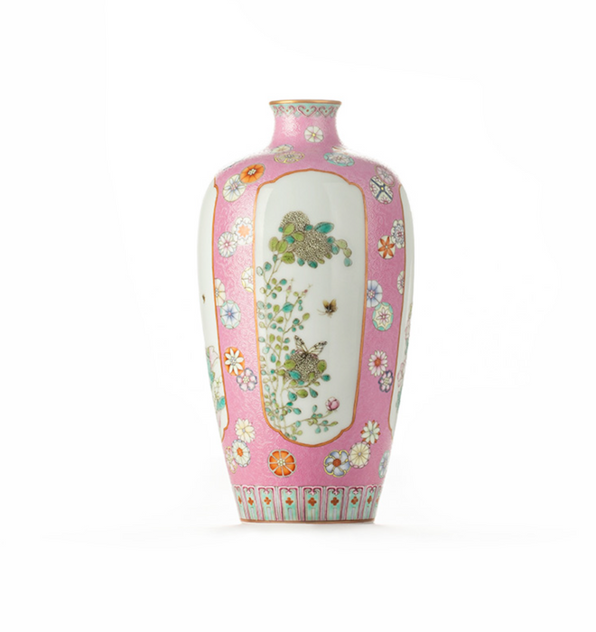 Jingdezhen Pick Flowers Open Window Vase - Morrow Land