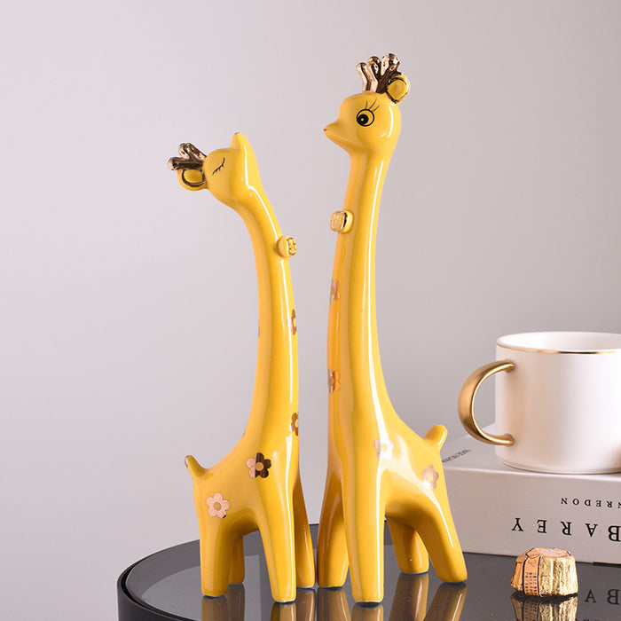 Cute Giraffe Lovers Ceramic Decor - Morrow Land