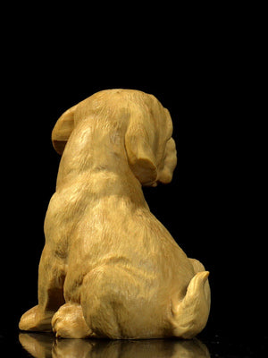 Wood Carved Prosperous Wealth Dog - Morrow Land