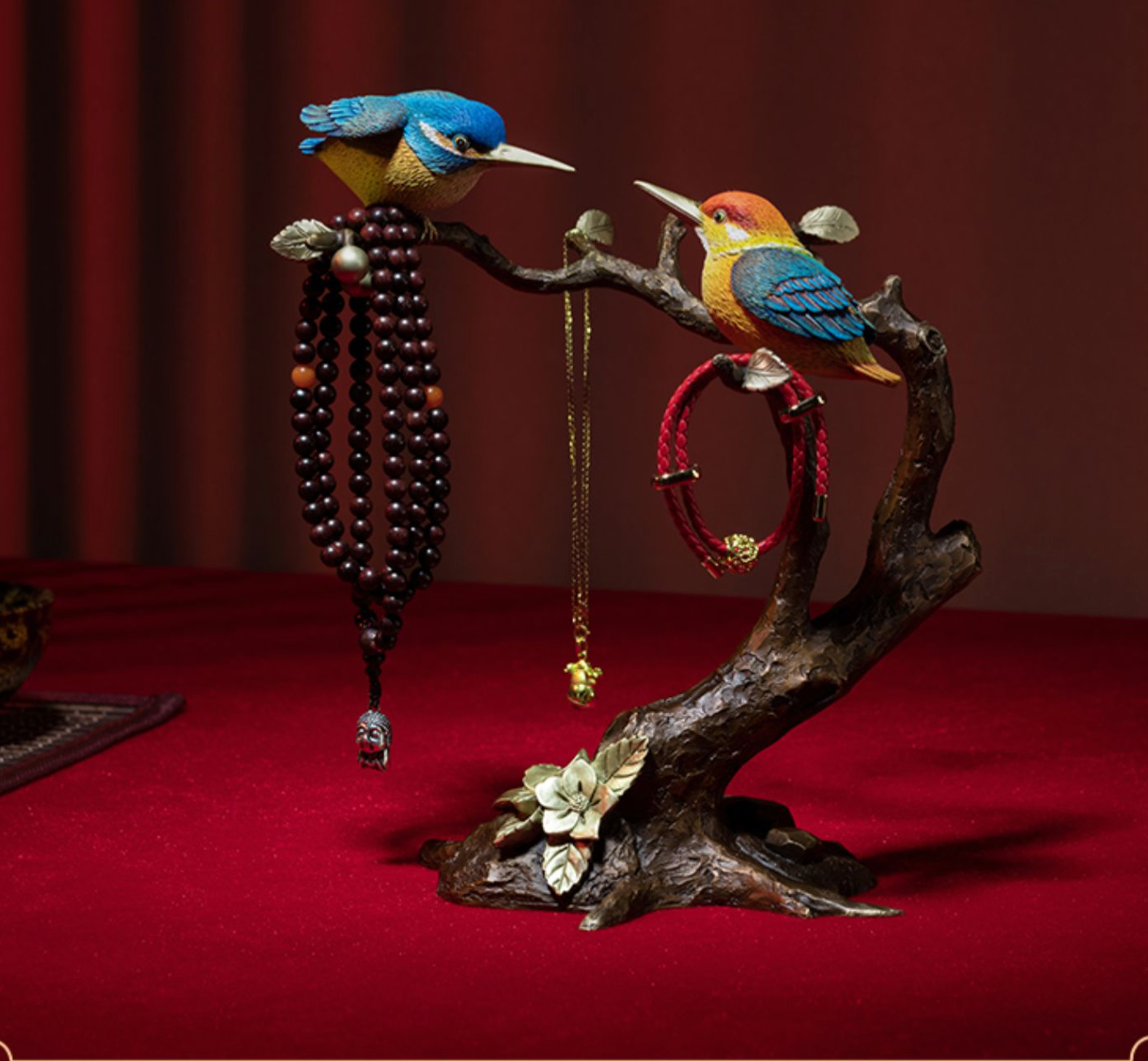 Pure Brass Kingfisher Jewelry Rack - Morrow Land