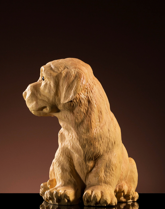 Wood Carved Prosperous Wealth Dog - Morrow Land