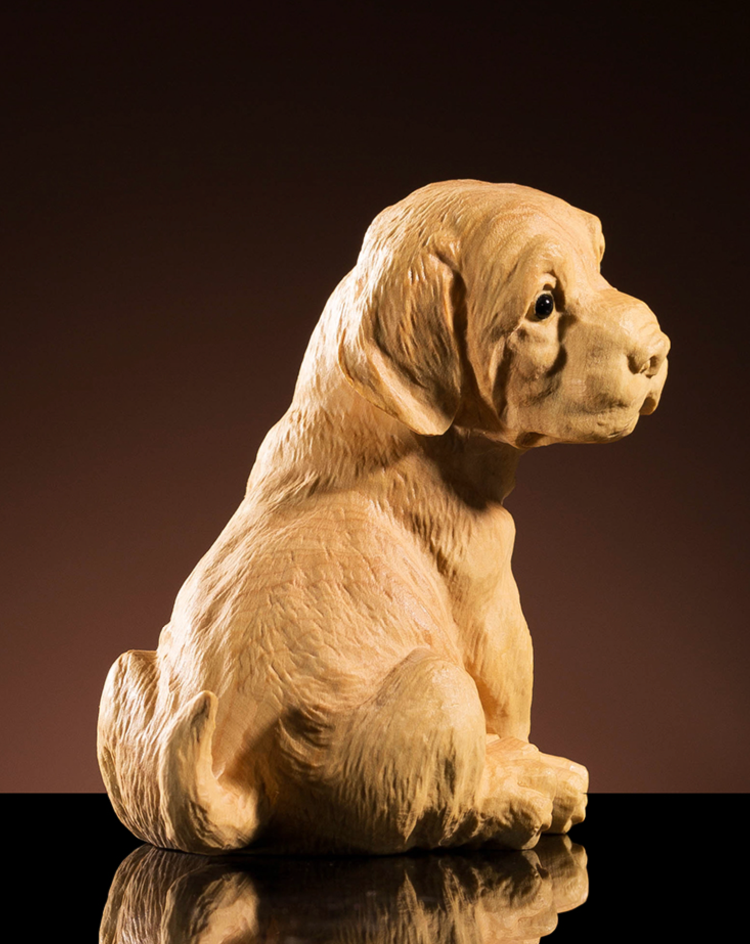 Wood Carved Prosperous Wealth Dog - Morrow Land