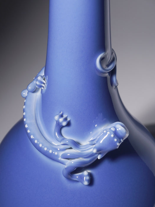 Jingde Carved Vase (Flat dragon vase) - Morrow Land