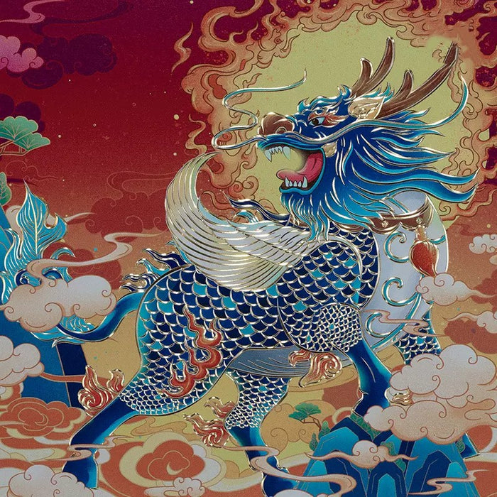 Brass Sculpture Painting(Chinese Unicorn) - Morrow Land