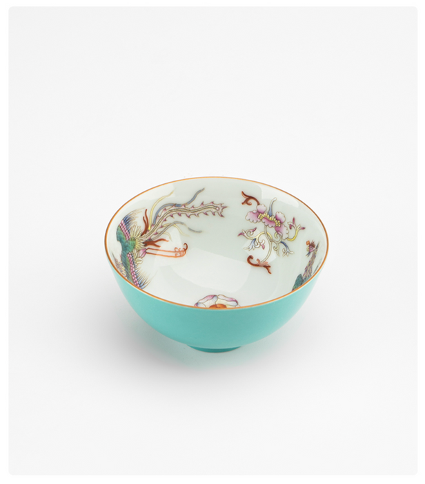 Jingdezhen Turquoise Green And Phoenix Cup - Morrow Land