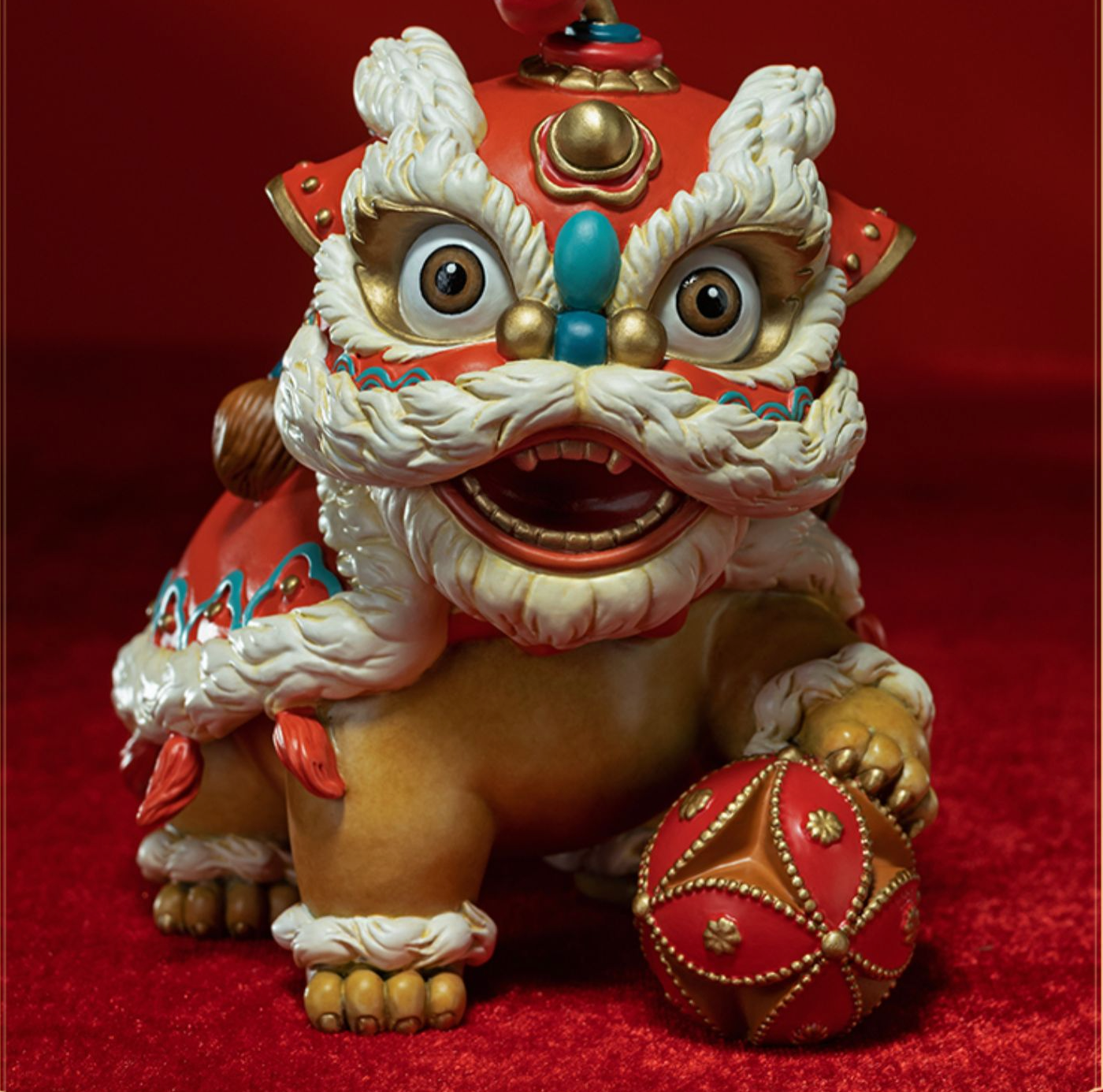 A Pair Of Pure Brass Chinese Lion Dancers - Morrow Land