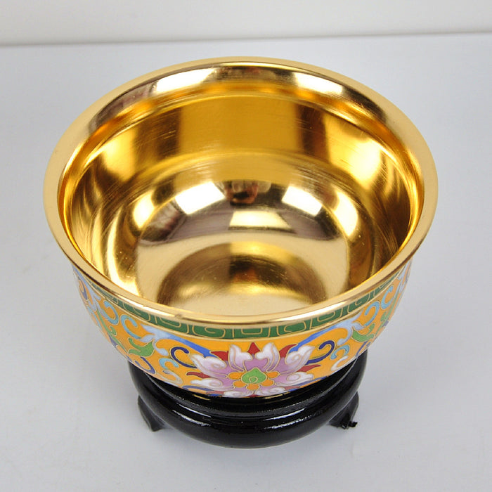 Beautiful Cloisonne Small Golden Bowl - Morrow Land