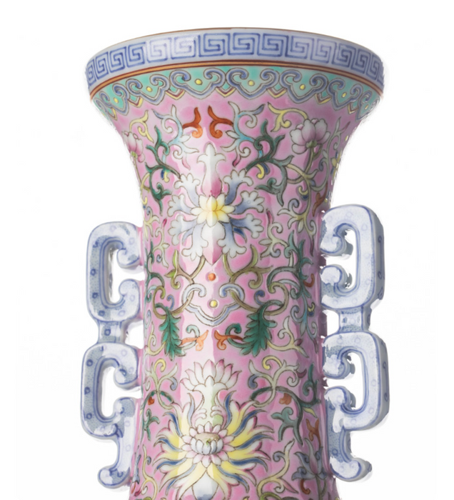 Jingdezhen Pomegranate Flower Amphora Vase - Morrow Land