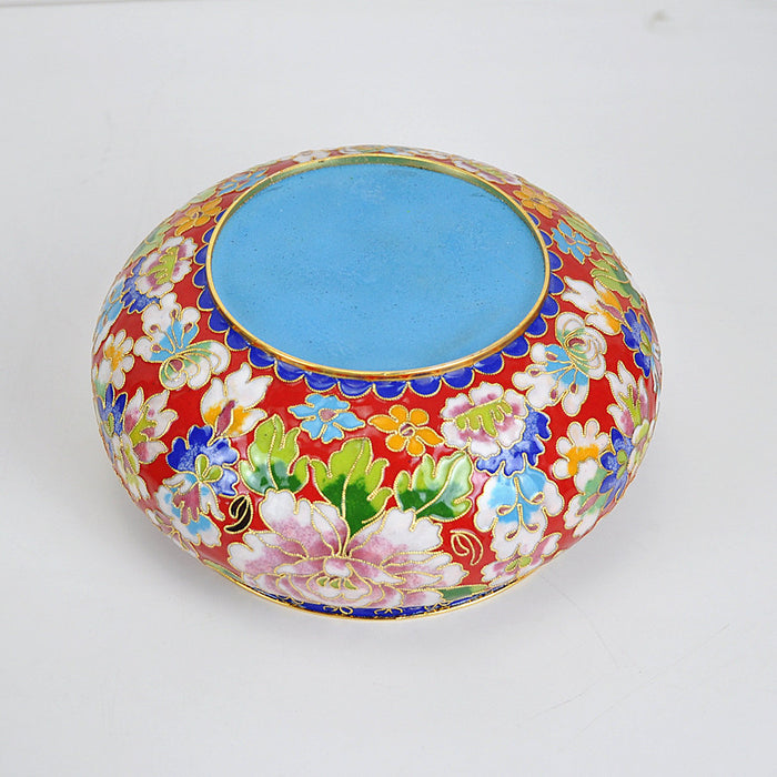 Cloisonne Happy Pot Old Beijing Dried Fruit Box - Morrow Land