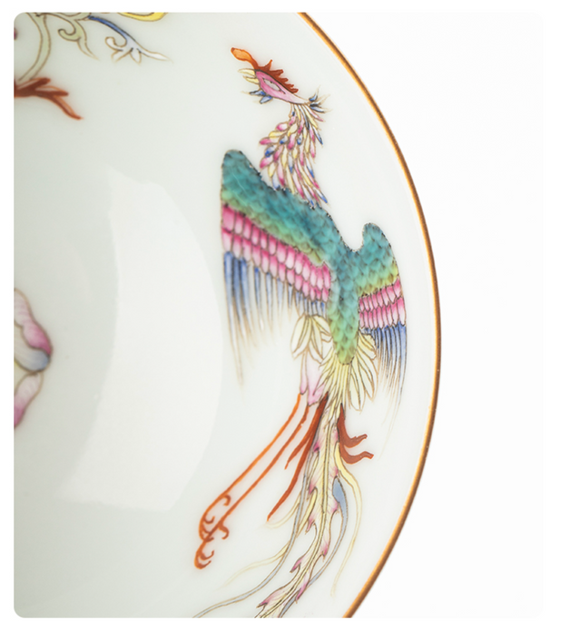 Jingdezhen Turquoise Green And Phoenix Cup - Morrow Land