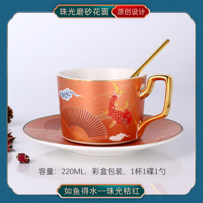 China-Chic ceramic coffee cup European small luxury coffee cup set - Morrow Land