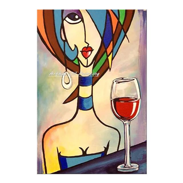 Hand-paint Cartoon Characters Oil Painting On Canvas Abstract Pop Art - Morrow Land