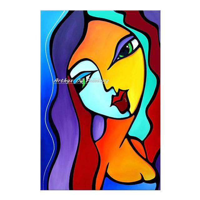 Hand-paint Cartoon Characters Oil Painting On Canvas Abstract Pop Art - Morrow Land