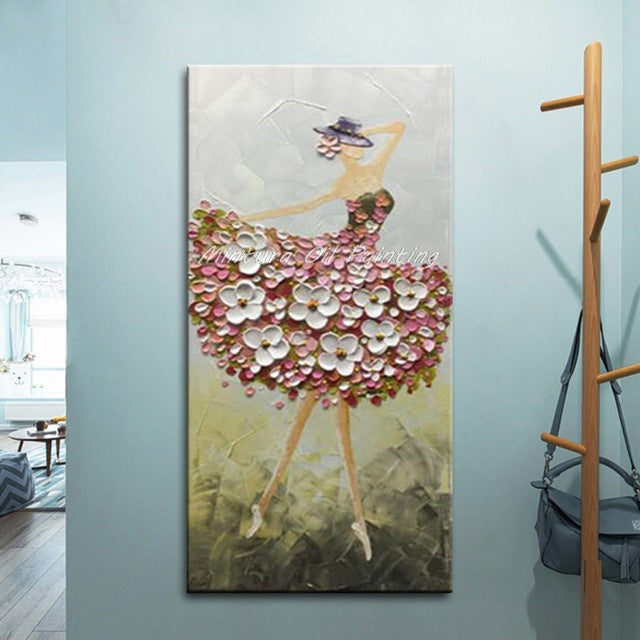 Ballet Dancer Picture Hand Painted Abstract - Morrow Land