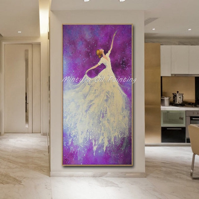 Ballet Dancer Picture Hand Painted Abstract - Morrow Land