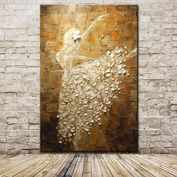 Ballet Dancer Picture Hand Painted Abstract - Morrow Land