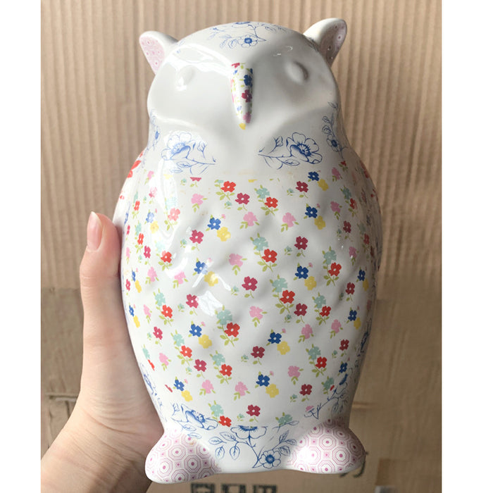 Owl piggy bank ceramic ornaments - Morrow Land