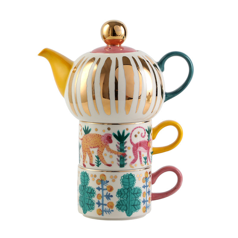 Hand Painted Teapot And Cups Set - Morrow Land