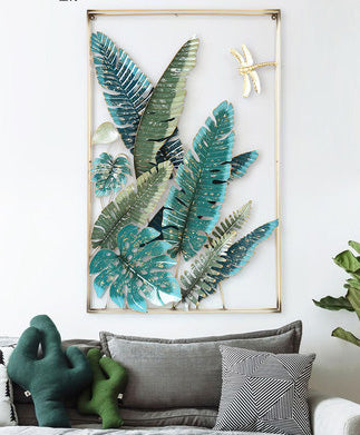 Handmade Iron Art 3D Banana Leaves Wall Decoration - Morrow Land