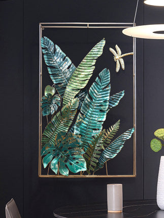 Handmade Iron Art 3D Banana Leaves Wall Decoration - Morrow Land