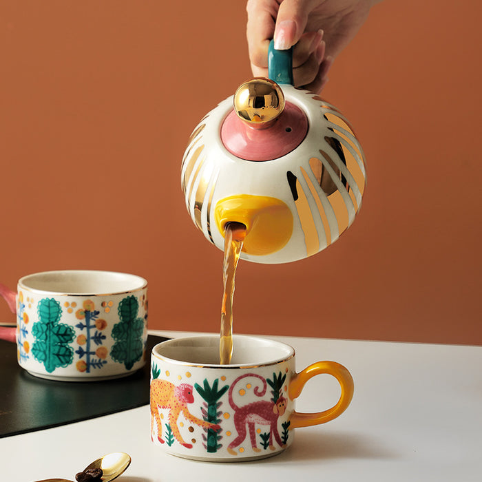 Hand Painted Teapot And Cups Set - Morrow Land