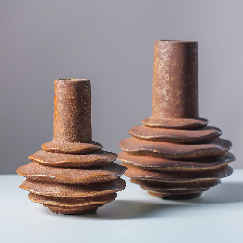 Ceramic vase Coarse pottery vase flower arranging device - Morrow Land
