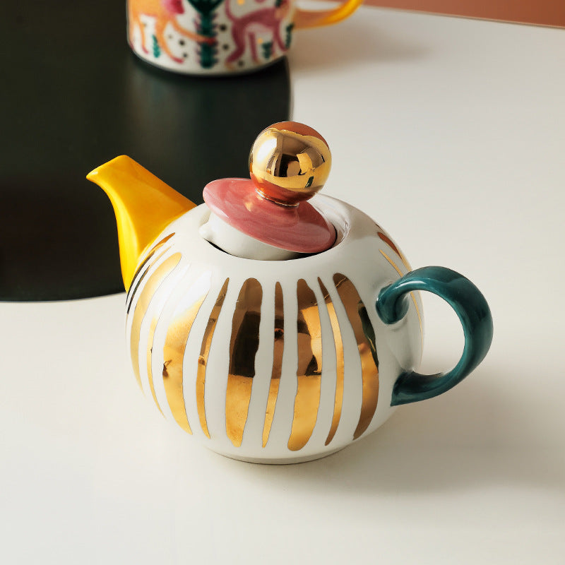 Hand Painted Teapot And Cups Set - Morrow Land