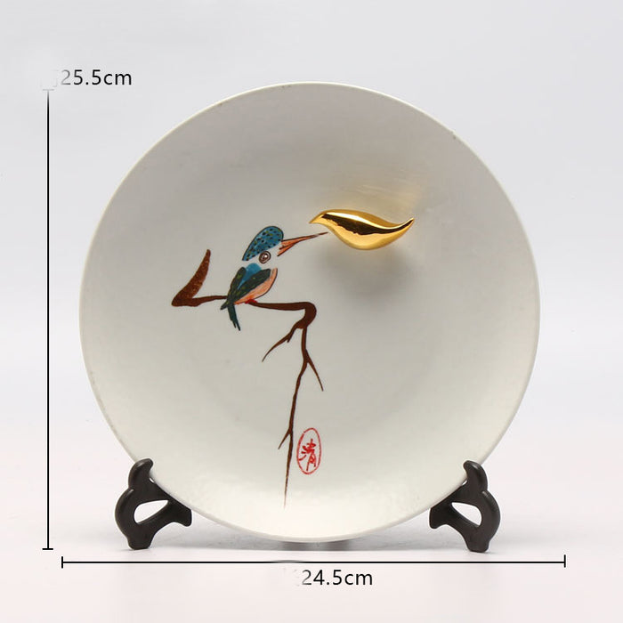 Modern Chinese Style Decorative Plate with Stand - Morrow Land