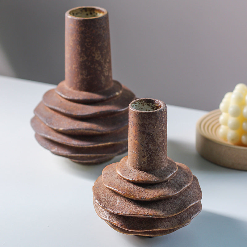 Ceramic vase Coarse pottery vase flower arranging device - Morrow Land
