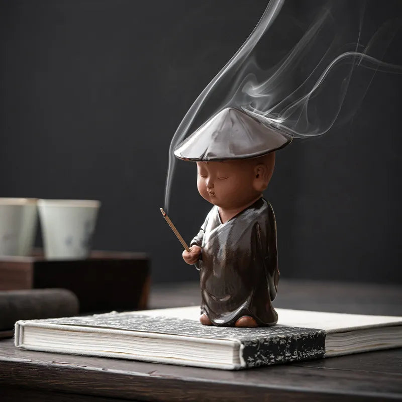 Chinese Incense Burner Ceramic Incense Bowl Buddhist Home Decor Tearoom