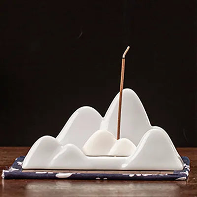 Ceramic Mountain Incense Stick Holder Creative Landscape Incense Base Room Decoration Meditation Tea Ceremony Accessories - Morrow Land