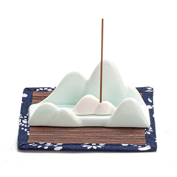 Ceramic Mountain Incense Stick Holder Creative Landscape Incense Base Room Decoration Meditation Tea Ceremony Accessories - Morrow Land