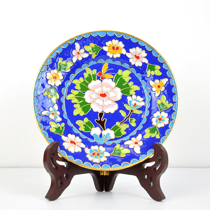 20cm & 25cm Cloisonne filigree plate - Morrow Land