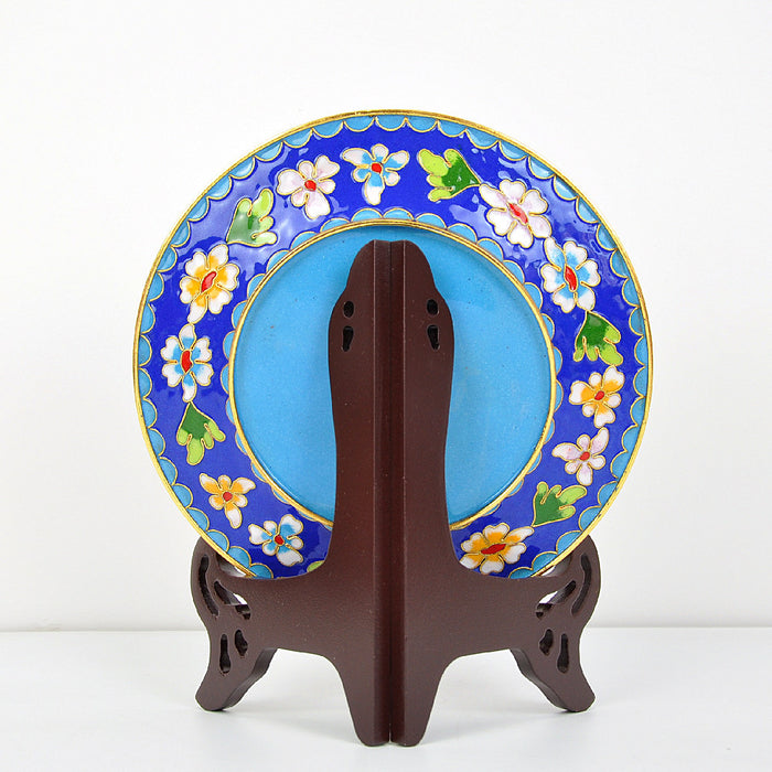 20cm & 25cm Cloisonne filigree plate - Morrow Land