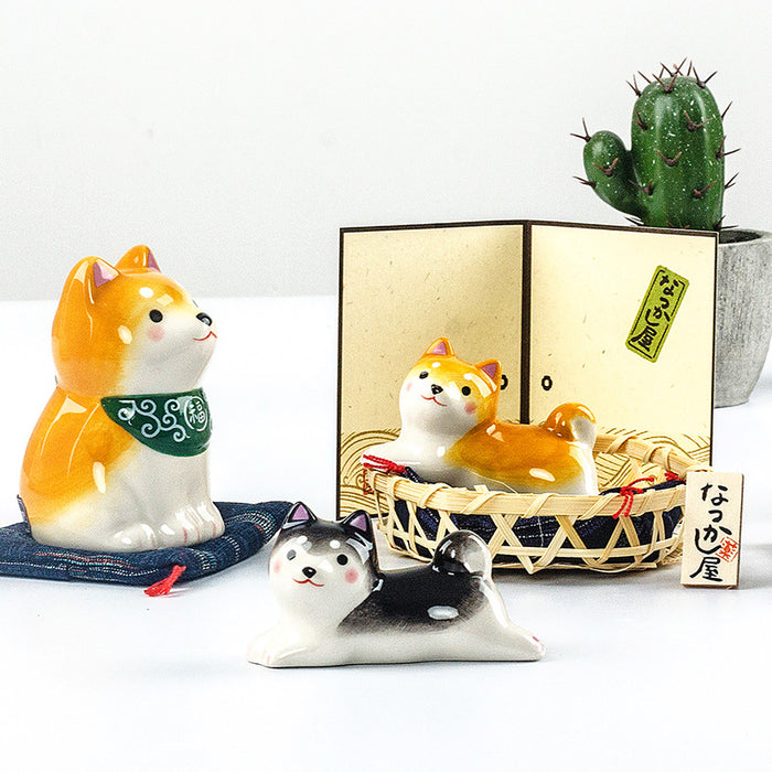 Ceramic Shiba Inu and Alaskan Dog Decor - Morrow Land