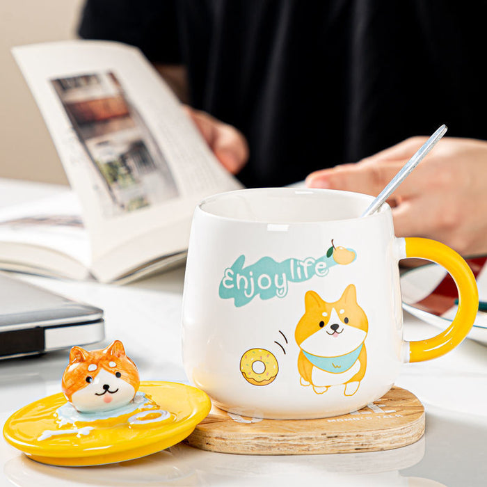 Cartoon Style Shiba Inu Coffee Mug - Morrow Land