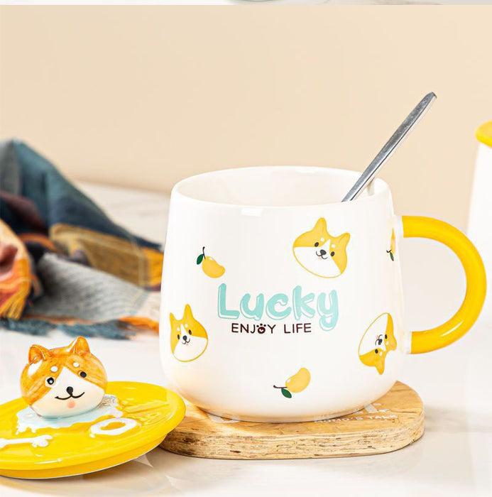 Cartoon Style Shiba Inu Coffee Mug - Morrow Land