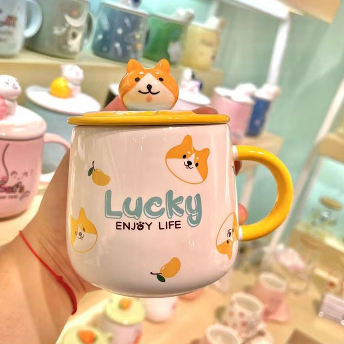 Cartoon Style Shiba Inu Coffee Mug - Morrow Land