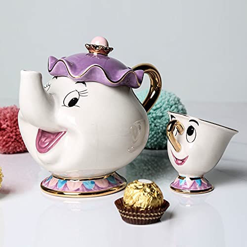 Beauty And The Beast Teapot Mug Mrs Potts Chip Tea Pot Cup One Set - Morrow Land