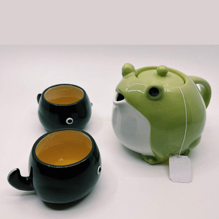 Cute Frog Teapot and Tadpole Cups Set - Morrow Land