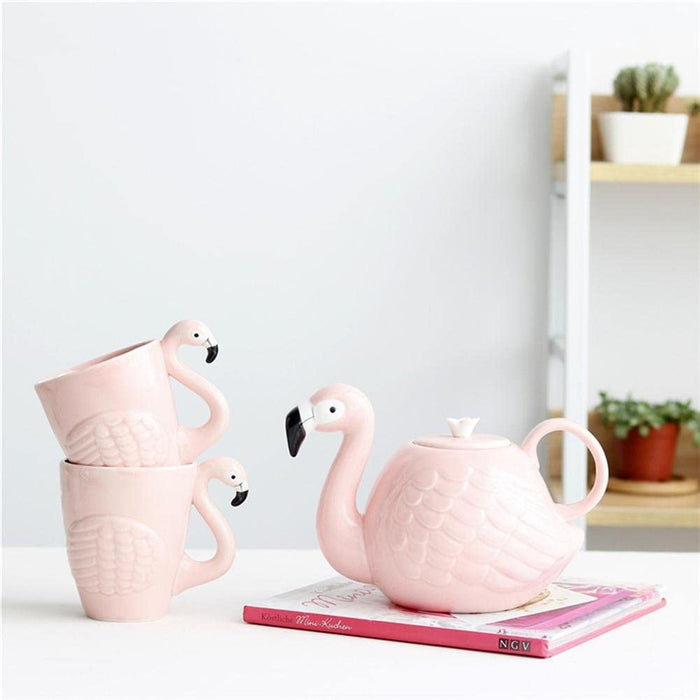 Pink Flamingo Teapot Set - Morrow Land