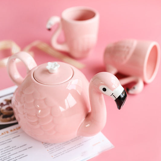 Pink Flamingo Teapot Set - Morrow Land
