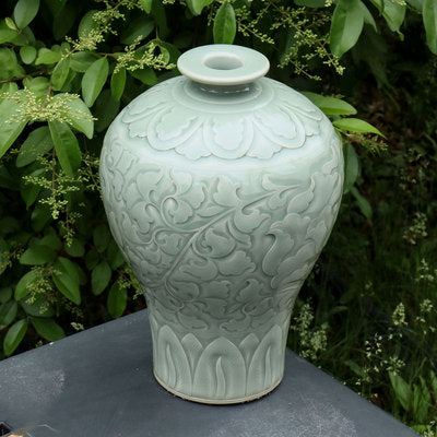 Master Craftsman Handmade Chinese Antique Natural Glaze Vase - Morrow Land