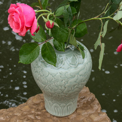 Master Craftsman Handmade Chinese Antique Natural Glaze Vase - Morrow Land